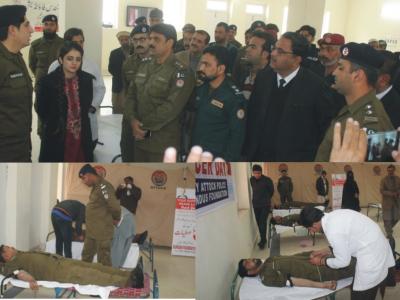 ‘‘ ورلڈ کینسر ڈے’’ پولیس لائن اٹک میں بلڈ ڈونیشن کیمپ کا انعقاد