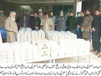 ہر شخص استطاعت کے مطابق مستحق افراد کی بھرپور مددکرے، شیخ آفتاب احمد