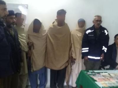 قمار بازی کے اڈے پر چھاپہ،4 قمار باز گرفتار