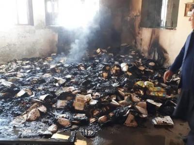 حضرو: بوائز ہائی سکول نمبر 1 میں آگ لگ گئی ،ہزاروں کتابیں جل کر خاکستر