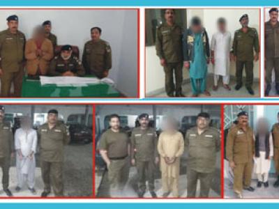 اٹک پولیس کی مختلف کارروائیاں، اسلحہ و مشیات برآمد، ملزمان پابند سلاسل