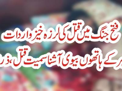 فتح جنگ میں خاوند کے ہاتھوں بیوی آشنا سمیت قتل 
