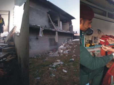 مانسر کیمپ کے قریب کالو ڈب گاؤں میں گیس لیکیج سے دھماکہ