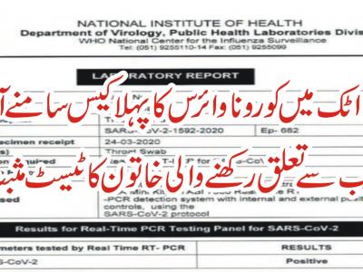 ضلع اٹک میں بھی کورونا وائرس کا پہلا کیس سامنے آ گیا